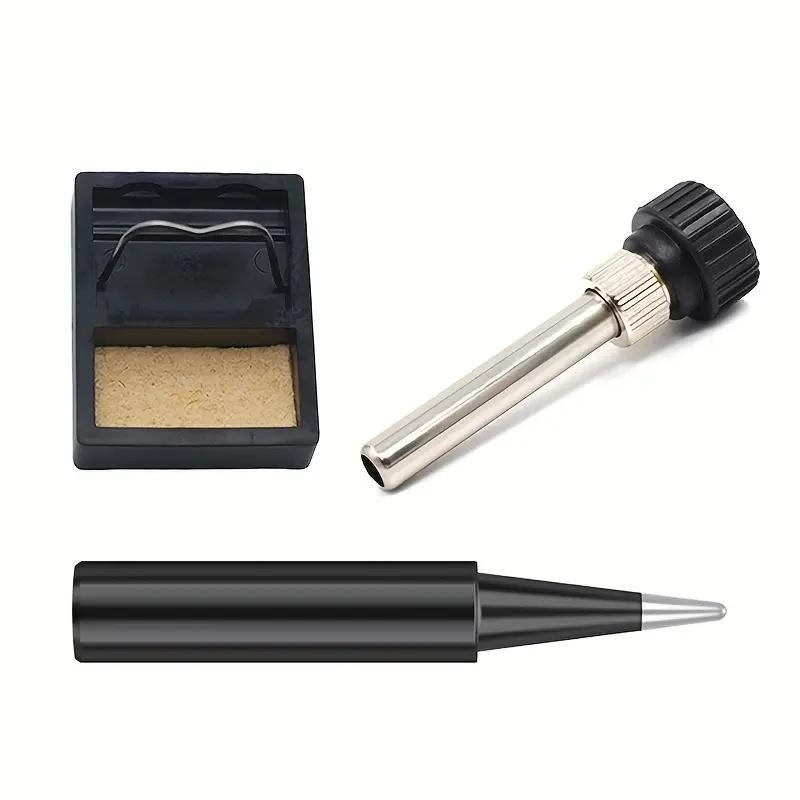 

Soldering Iron Sleeve handle kit with Black Soldering Iron Tip & Adjustable Sponge Holder for Precise Electronics Work