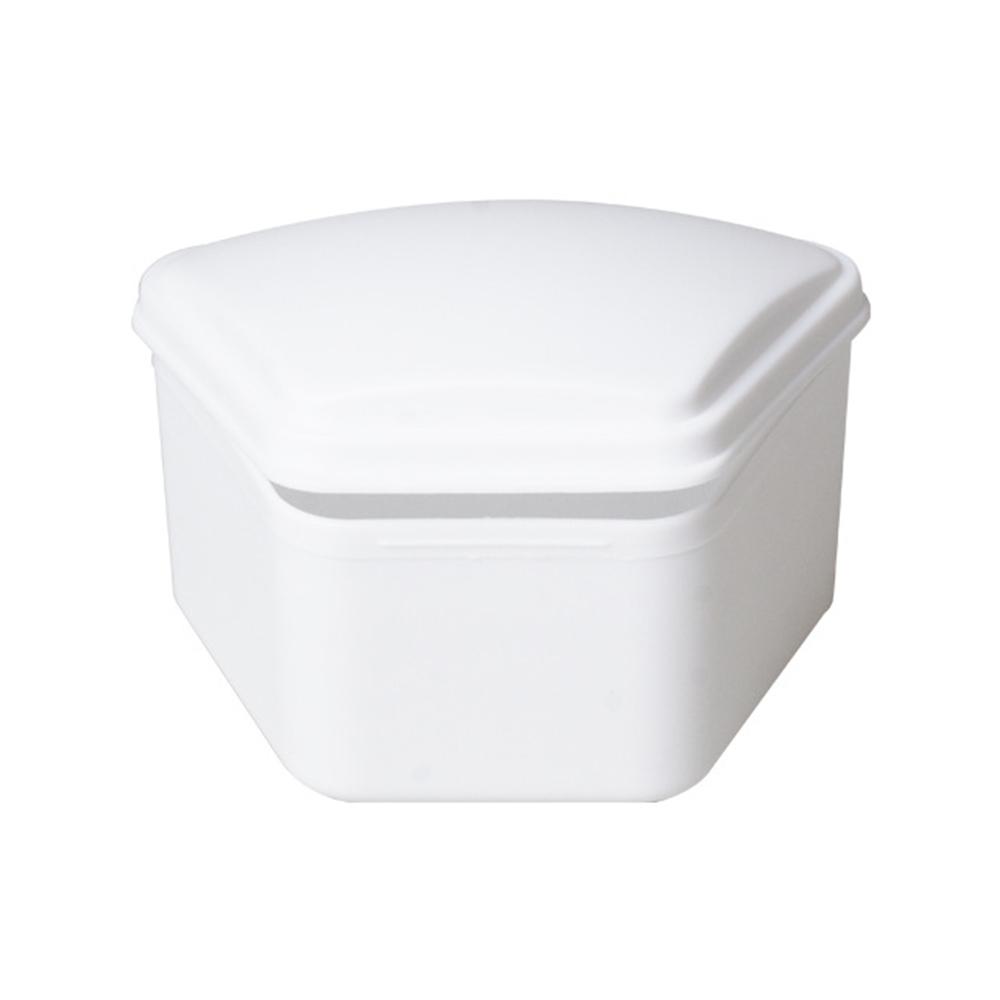 Portable Plastic Cases Denture Box Oral Cavity Cleaning Denture Storage Case Mini Tooth Clean Sanitary Drainable Storage Box