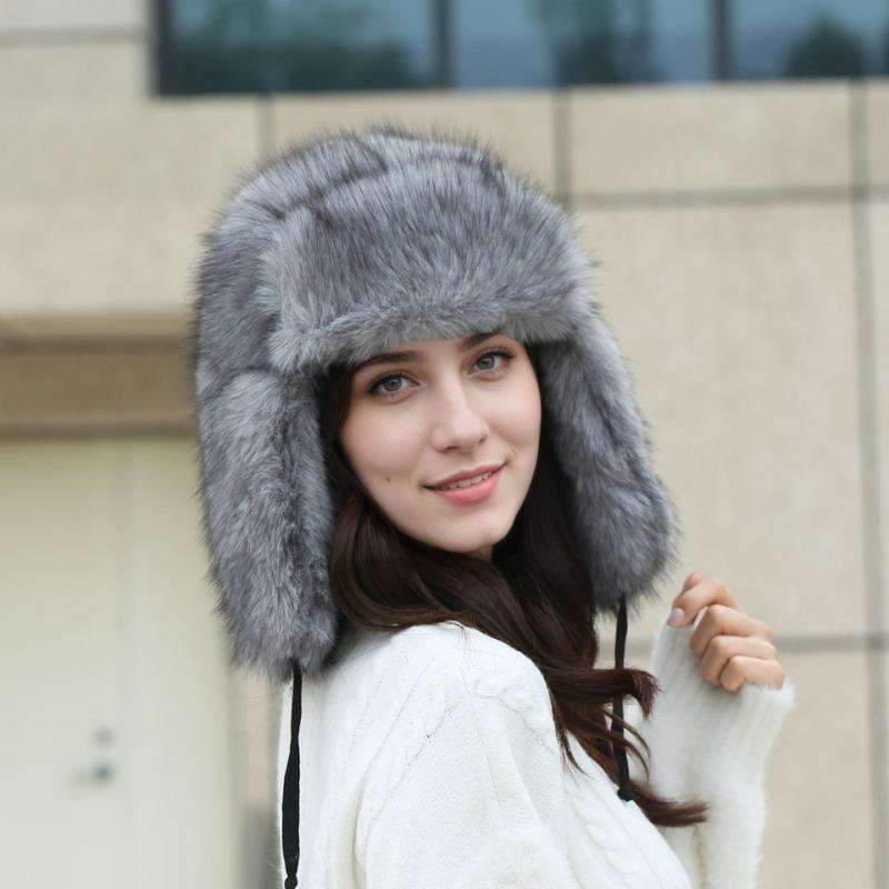 Full fluffy hat, winter cold-proof and warm hat, cotton thickened ear protection hat, outdoor leisure men and women
