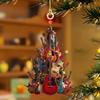 2D Acrylic Guitar Christmas Tree Decoration, Home Decoration, Christmas Decoration