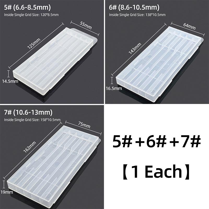 Twist Drill Empty Box Storage Boxes Plastic Toolbox Tools Accessories Woodworking Drill Bits 5/10 Hole Transparent Plastic Box