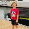 Teenie Weenie Kids Beach Print Cotton T-Shirt