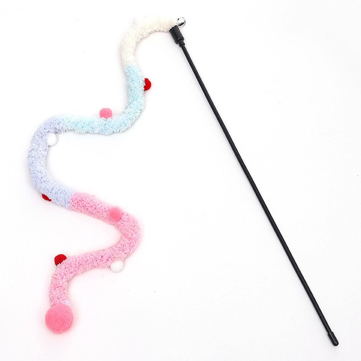 

1pc - Cat Teaser Stick,Interactive Cat Toy - Portable and Lightweight with Extra-Long Handle,Essential Pet Supplies розовый