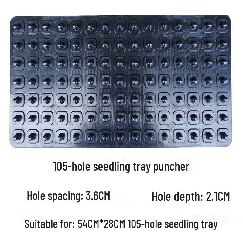 Seedling Plug Tray Puncher & Presser - Plastic Tool for Sowing & Creating Holes