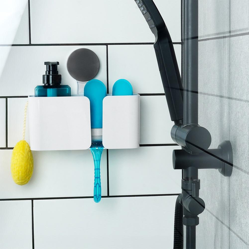Bathroom Suction Cup Wall Shelf for Shower for Cosmetics and Accessories