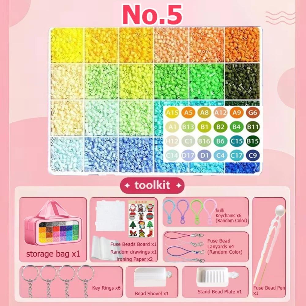 7200 Stück 2,6 mm Loch Mini Hama Perlen Perler Bügelperlen DIY Frühpädagogik Bastelspielzeug Puzzles Kinder Geburtstagsgeschenk