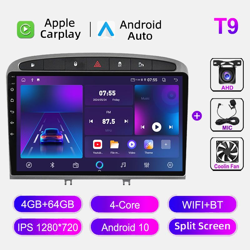 Car Radio For Peugeot 408 2012-2020 For Peugeot 308 T7 2007-2015 Carplay Multimedia Video Player Navigation GPS Touch Screen HU