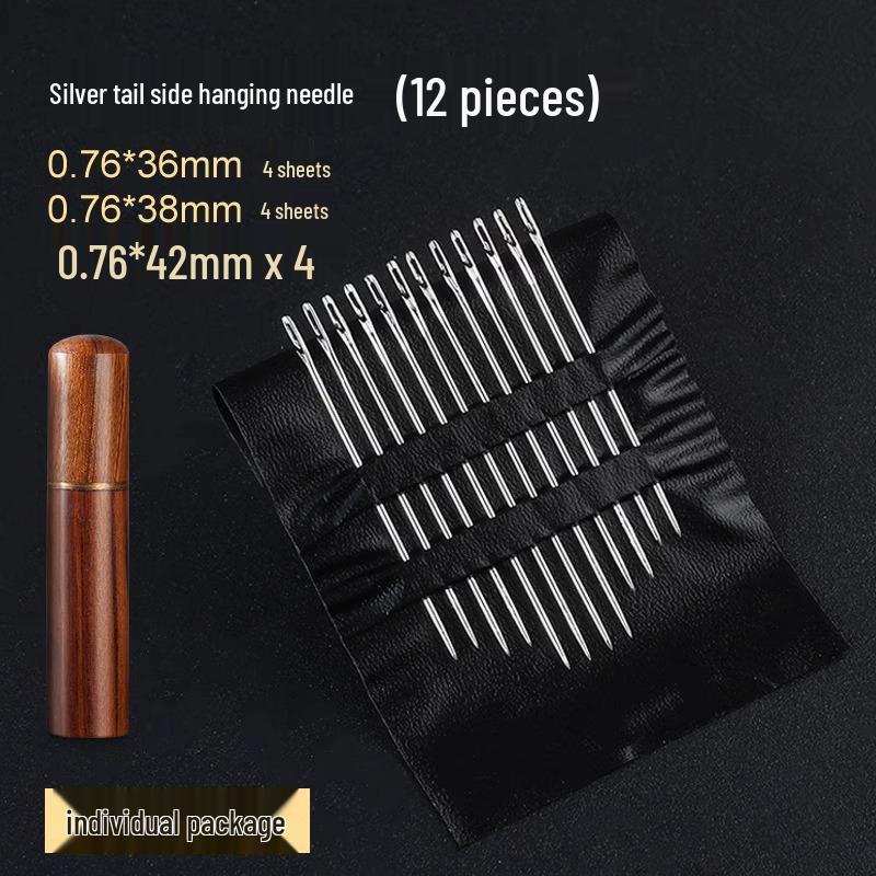 Easy-Thread Sewing Needles for Seniors & Visually Impaired - Ideal for Quilts, Comes with Needle and Thread Box