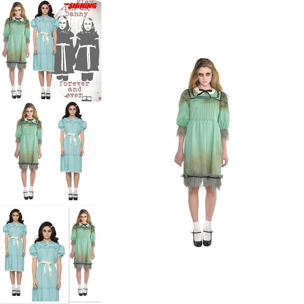 Clear River Sparkling The Shining Twin Girls Cosplay Costume For Halloween