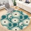 1pc Floral Pattern Office Round Area Rug, Indoor Mat Suitable For Office, Under Office Chairs Bedroom Living Room Home Decor, Room Deco 061