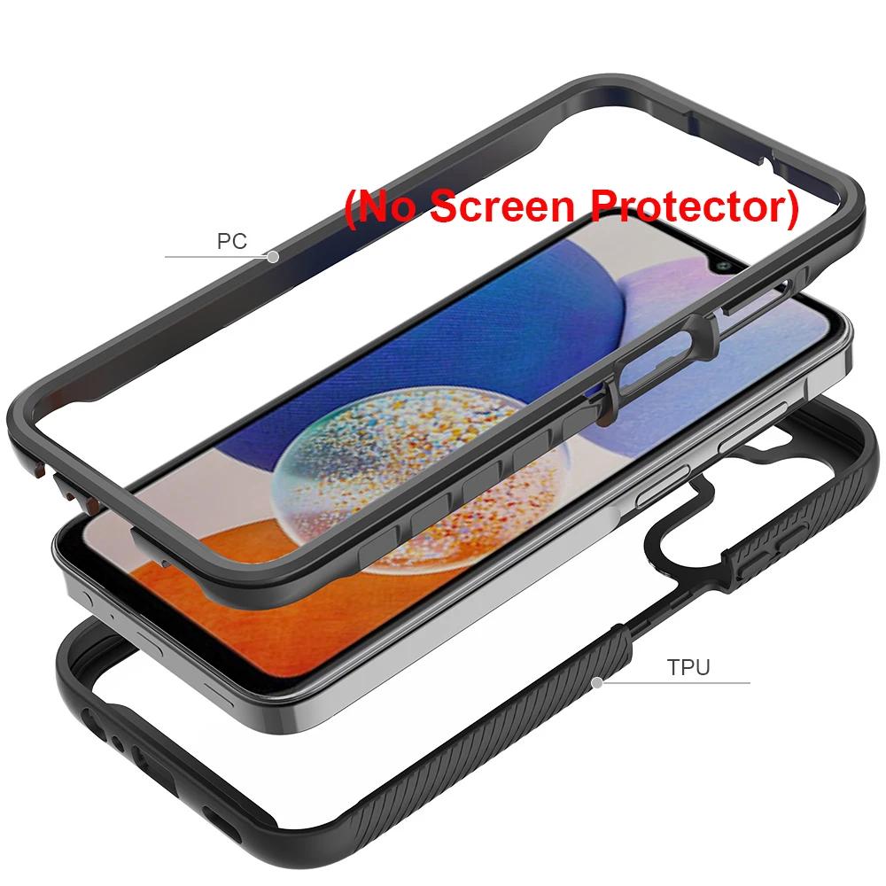 Hybrid Rugged Otter Armor Box Shockproof Case for Samsung A16 A15 A25 A35 A55 A05S A04S A24 A34 A54 TPU Transparent Back Cover