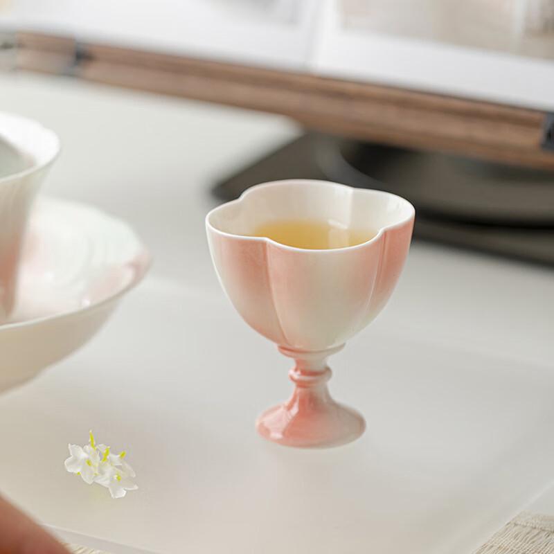 Jasmine Grapefruit Ceramic High-Foot Teacup
