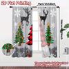 2pcs,Curtains Cute Deer Christmas Trees (3) Popular Light Filtering Curtains Versatile Polyester Curtains Thermal Insulation,