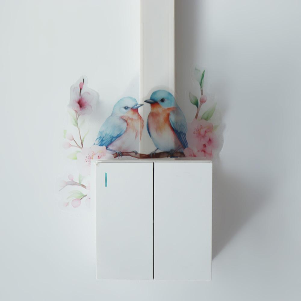 

Beautiful Flower Switch Stickers Easy to Paste Self-Adhesive Wall Decals Bedroom