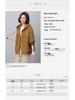 2024 Plus Size Hooded Trench Coat for Women - Loose Fit Spring & Autumn Workwear Jacket