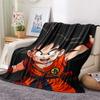 1PC Son Goku Patterned Flannel Blanket Suitable For All Seasons For Home Decor Warmth And Comfort Gifts Holiday Present