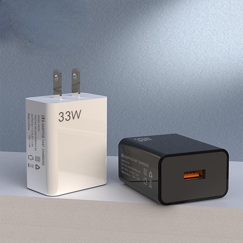 33W Usb Gan Phone Charger For Iphone For Samsung Huawei Xiaomi Pd Usb-A Fast Charging Power Adapter Smart Phone Tablet Trip