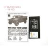 1/35 Vojenský nákladní automobil Hummer US Army Jeep HUM-V Komando Obrněný transportér vojska Montážní model Hračka