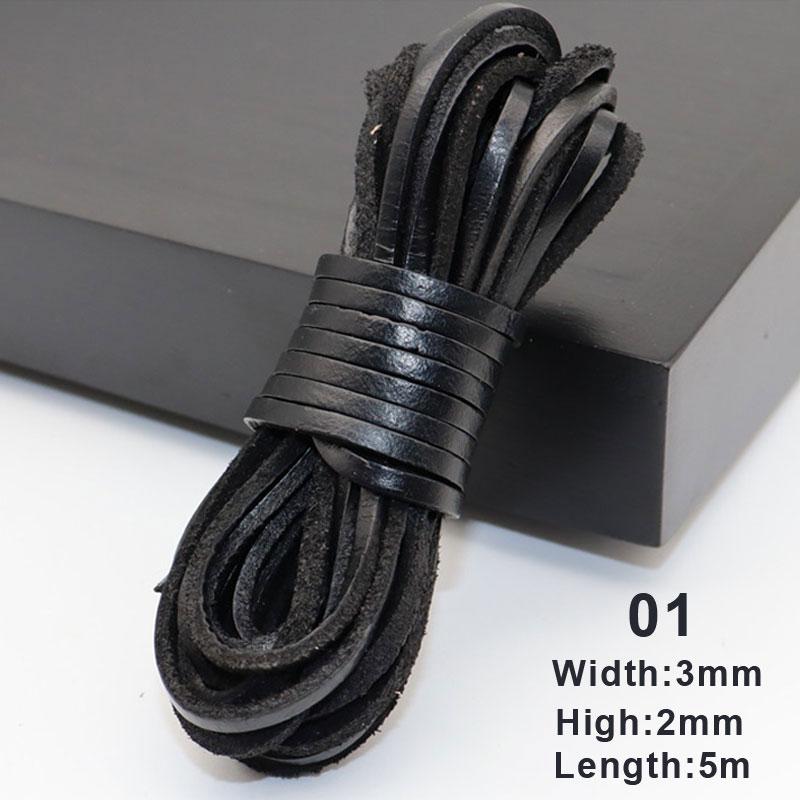 

5 метров DIY кофейный/красный/коричневый 3 мм круглые/плоские кожаные шнуры из натуральной кожи 1
