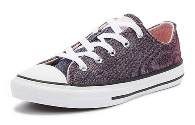 Converse Chuck Taylor All Star Abrasion Resistant Breathable Low top Kids Canvas Shoes Purple Pink Teenagers 665102C