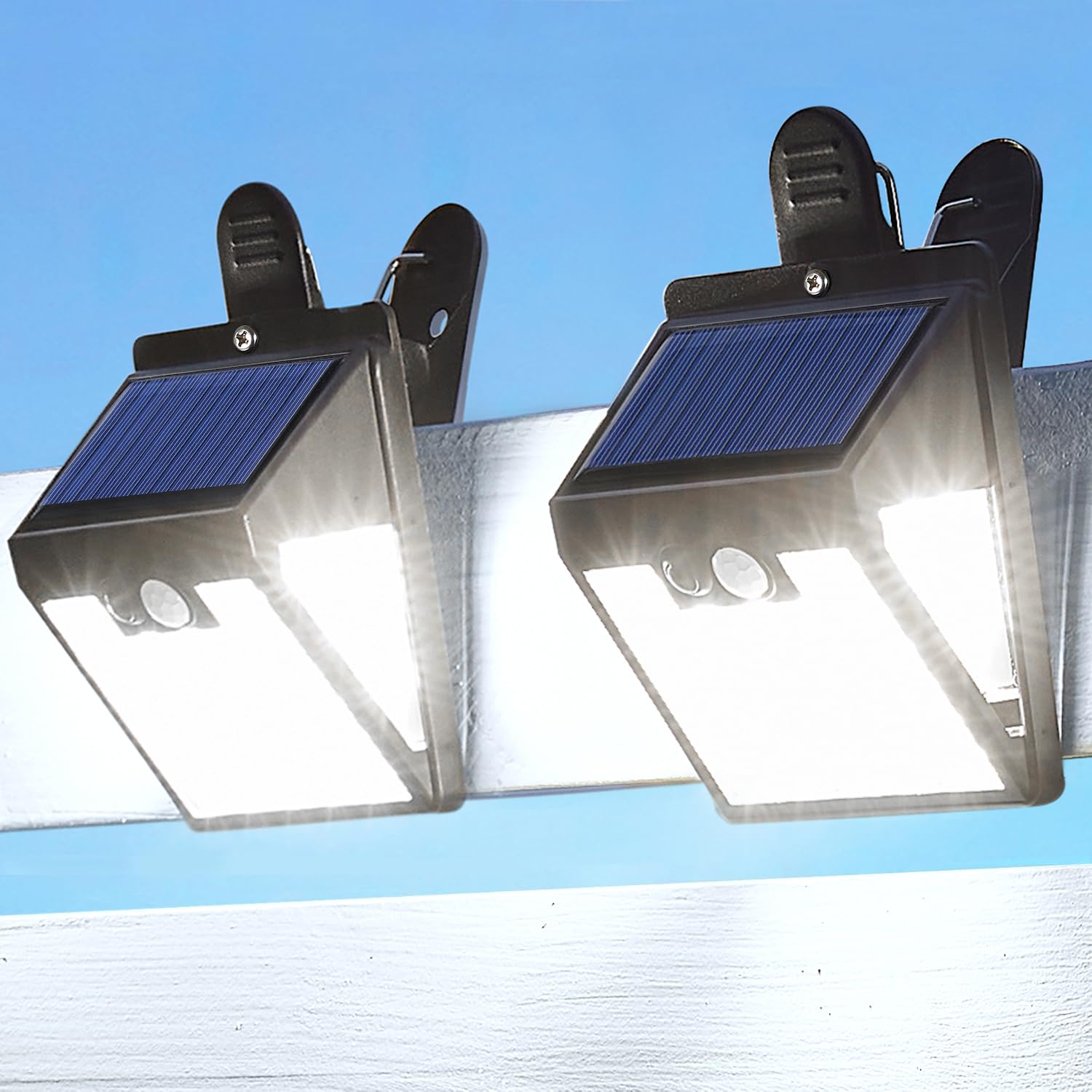 

LIFENGSOLER 72 LED Solar Light, Outdoor, IP65 Waterproof, Motion Sensor Light, Solar Charging, Clip-on, 3-Sided Light, 600 Lumens, Ultra-Bright 6500K