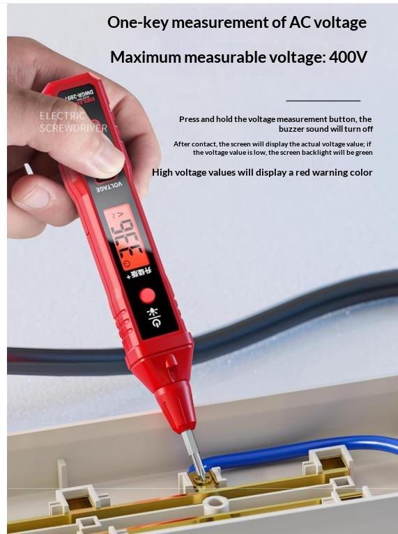 R2897 Smart Electric Voltage Tester Pen Multifunctional Accurate Voltage Measurement 1Pcs for Industrial Electrical Check