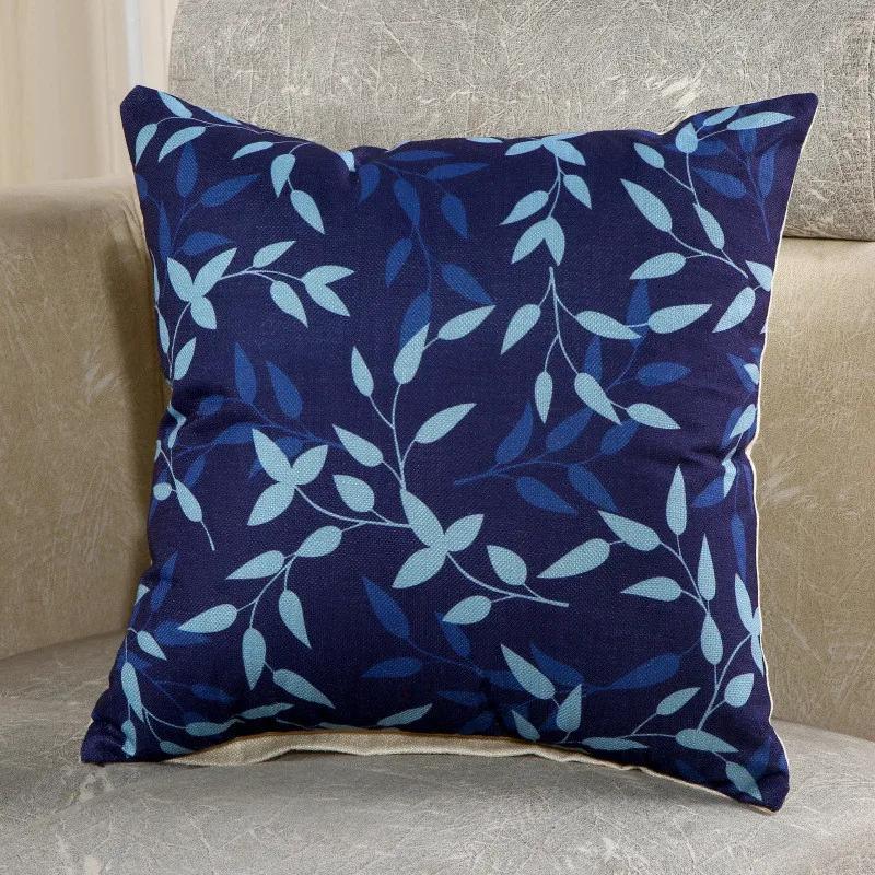 45x45cm Vintage Retro Flower Geometry Printed Home Sofa Chair Cushion Cover Cotton Linen Decorative Pillow Case
