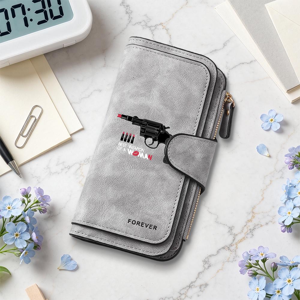Women's Fashion Long Wallet Printed Purse Multi Card Slot Casual Clutch Portable Daily Wallet