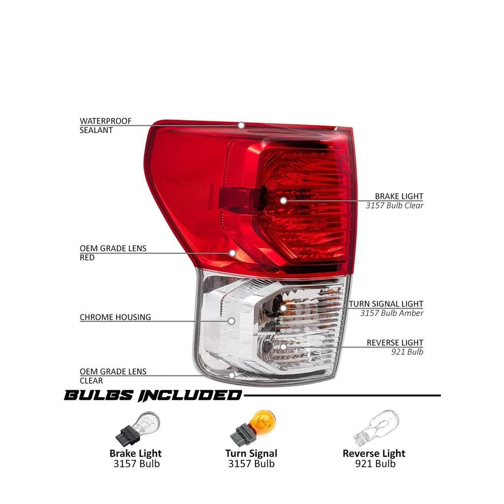 Compatible Rear Brake Taillight for TUNDRA 2010-2013, Part 815500C090/81560-0C090