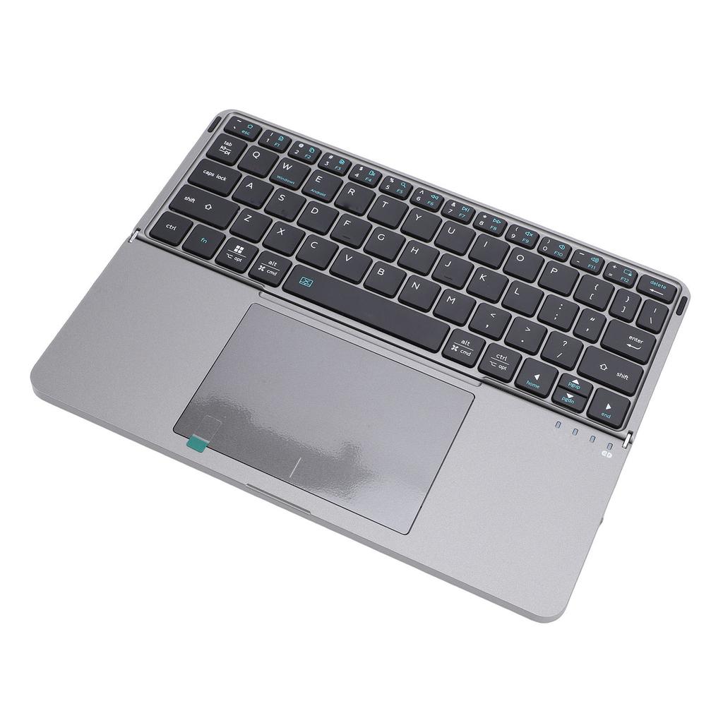   Keyboard with Touchpad Multifunctional Quiet Typing Rechargeable Foldable 64 Key Keyboard for Laptop Tablet