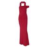 European and American women's clothing 2026 autumn and winter new fashion slim-fitting one-word shoulder European and American style long dress stream