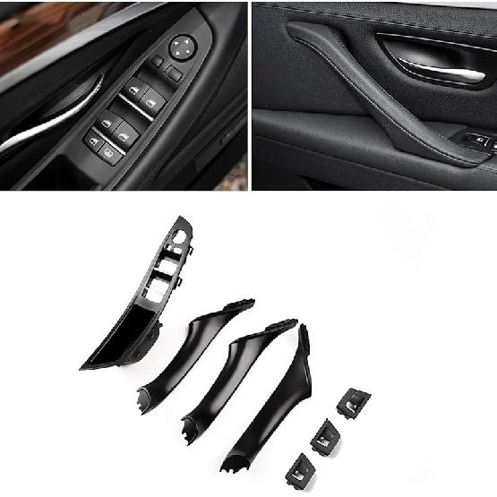 Jaronx 7PCS Door Handle Kit For BMW 5 Series F10/F11,Driver Side Window Switch Armrest+ Passenger Door Pull Handle+Window Switch Covers For BMW 520