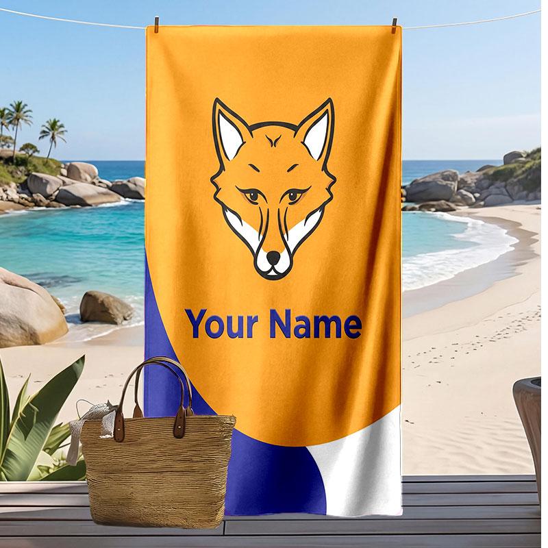 Leicester City Personalisiertes Bedrucktes Strandtuch Fußballlogo Unterstützung Benutzerdefinierter Name Text Absorptionsfähiges Handtuch für Sport Reisen Besonderes Geschenk