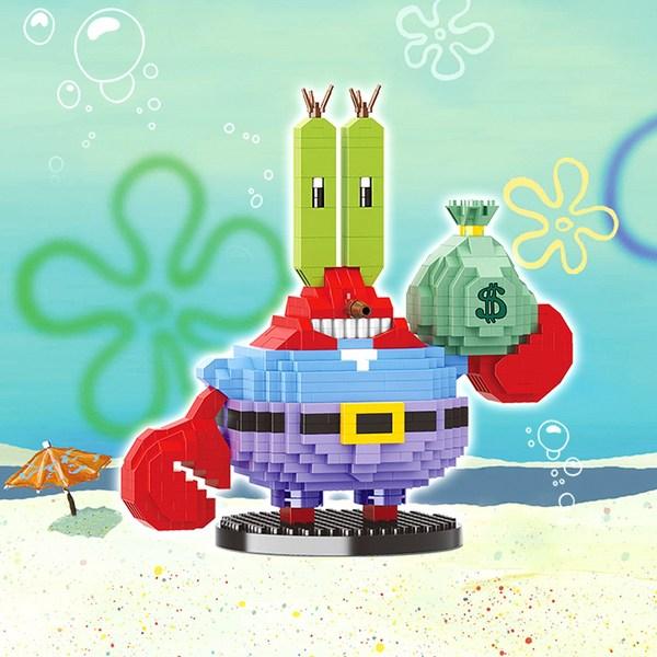 

Денежный мешок Краб Президент Нано Блок Игрушка Подарочные Обучающие пособия, Популярные корейские игрушки