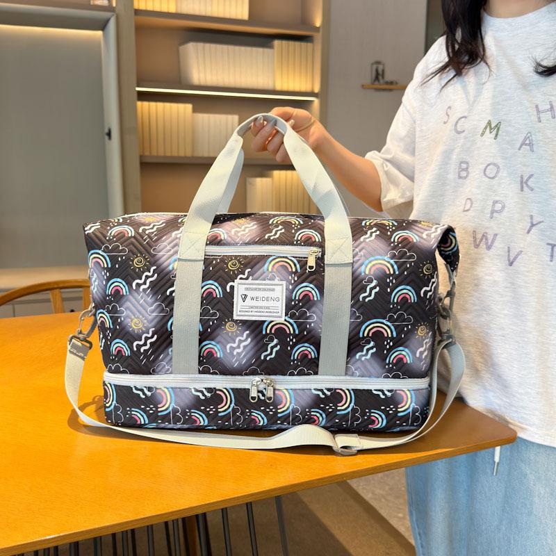 Dry and Wet Separation Yoga Mat Yoga Bag Large Capacity Fresh and Fashionable Hand-held Travel Bag Can Be Put On A Lever and Shoe Bin