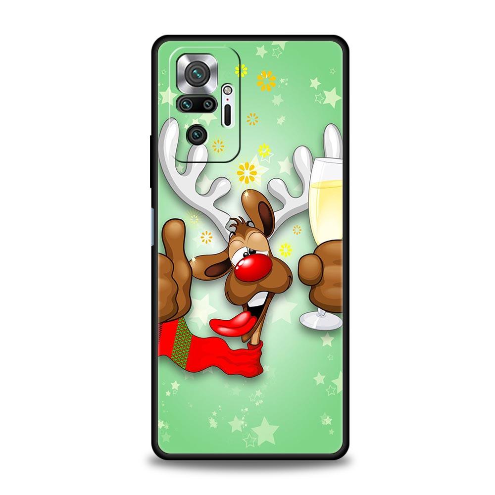 Christmas New Year Phone Phone Case For Xiaomi Redmi Note 11 10 9 Pro 5G K50 9s 7 8 8T 8A 9A 9C 9T K40 Gaming Silicone Cover
