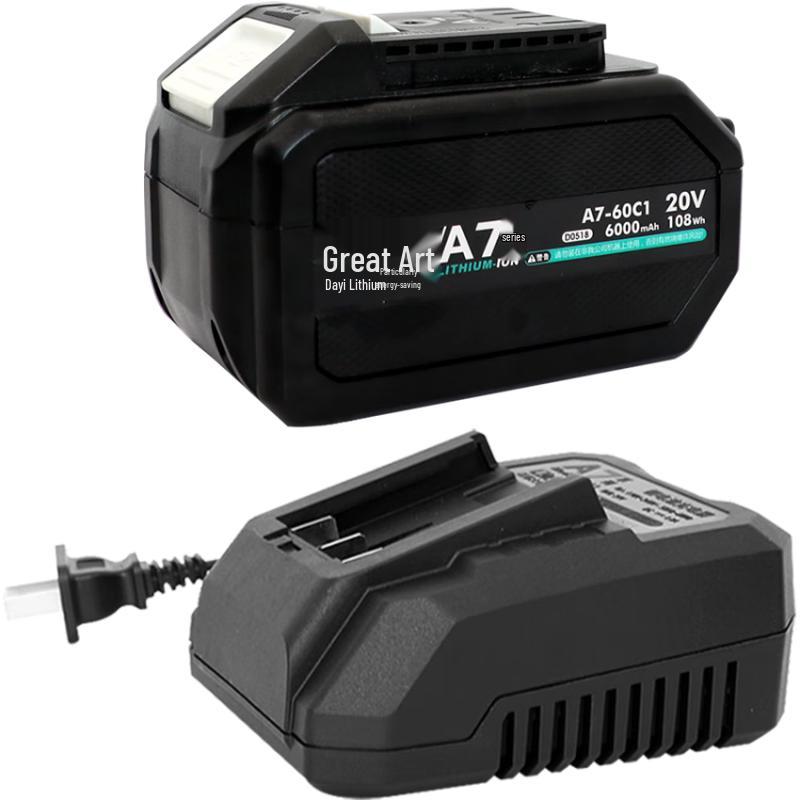 Dayi 20V 6.0Ah Lithium Battery Pack and Charger Set CN plug (adapter included)
