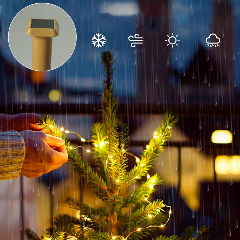 6pcs 8led Cork Wine Bottle Stopper String Light Rechargeable Solar Fairy Lights For Outdoor Party