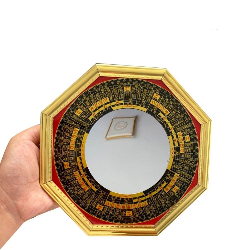 13cm 17.5cm 20.5cm Bagua Feng Shui Spiegel Metallrahmen Penh Kompass Achteckige Spiegel Exquisites Acht Diagramme Spiegel Geschenke
