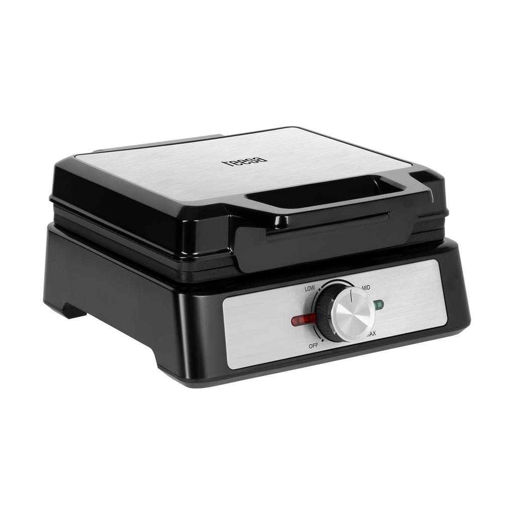 Waffle maker with 2 waffles, 1600W, stainless steel, power regulation, Teesa