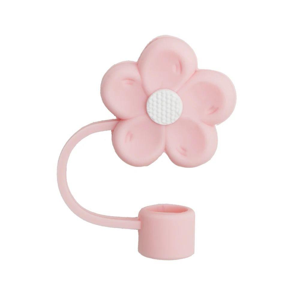 Flower Shape Silicone Straw Covers Soft Straw Cover Cap Straw Tips Cover  for Tumblers