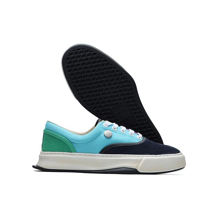 MIHARA YASUHIRO x FILA FM 10 Fabric Low top Skateboard Shoes Men's Button Blue F12M124348FNB