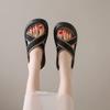 Korean Version of Thick-soled Slippers for Women's Summer Wear 2025 New High-end Versatile Casual One-word Beach Cool Slippers