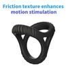 3 Holes Penis Cock Ring Sex Toys For Man Delay Ejaculation Erection Dick Enlarger Reusable Semen Cock Rings Stretcher Massager