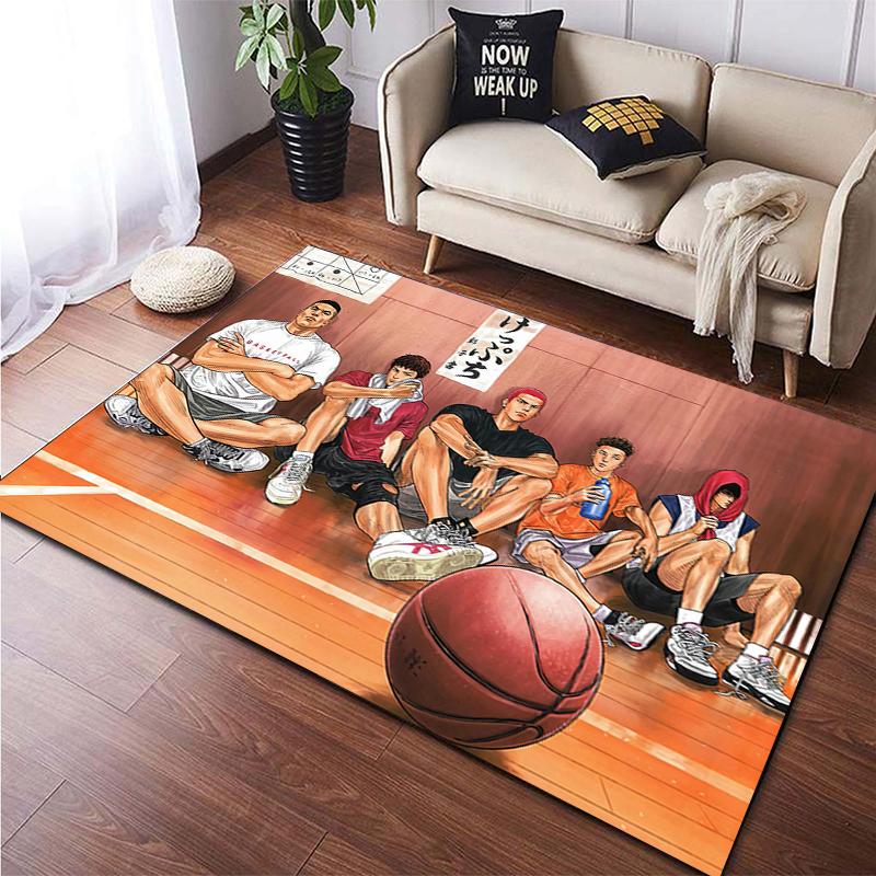 Slam Dunk Digital Painting Carpet for Living Room Large Area Rug Black Soft Carpet Home Decoration Mats Boho Rugs Picnic
