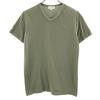Made In Japan Short Sleeve V Neck T-shirt S Olive SLIM FIT Men's Used
