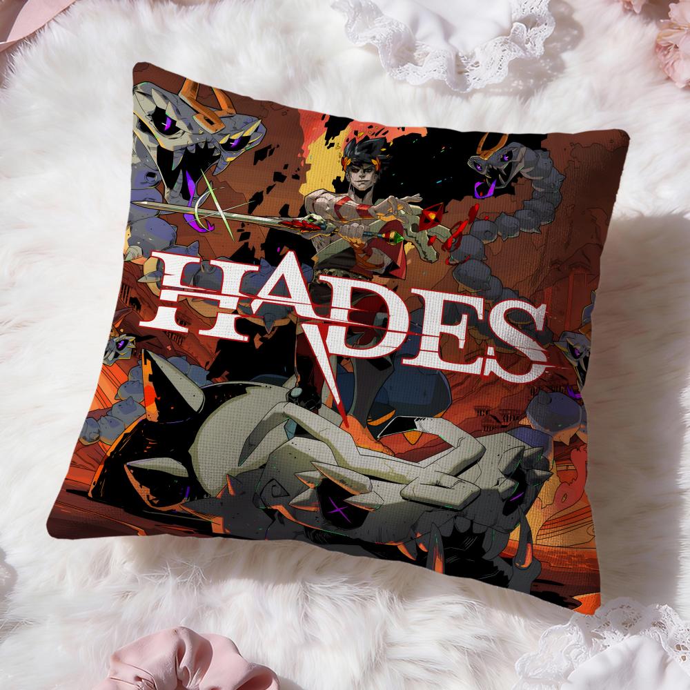 Game H-HadesS Cushion Cover Premium Comfort Reversible Pillow Cove -Two In One Design for Any Room & Car Interior