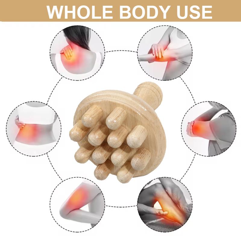 Wooden Mushroom Massager Manual Massage Tool Wood Mushroom Massage Tools Muscle Tension Local Fat Gua Sha 1/2/3/4/5PCS