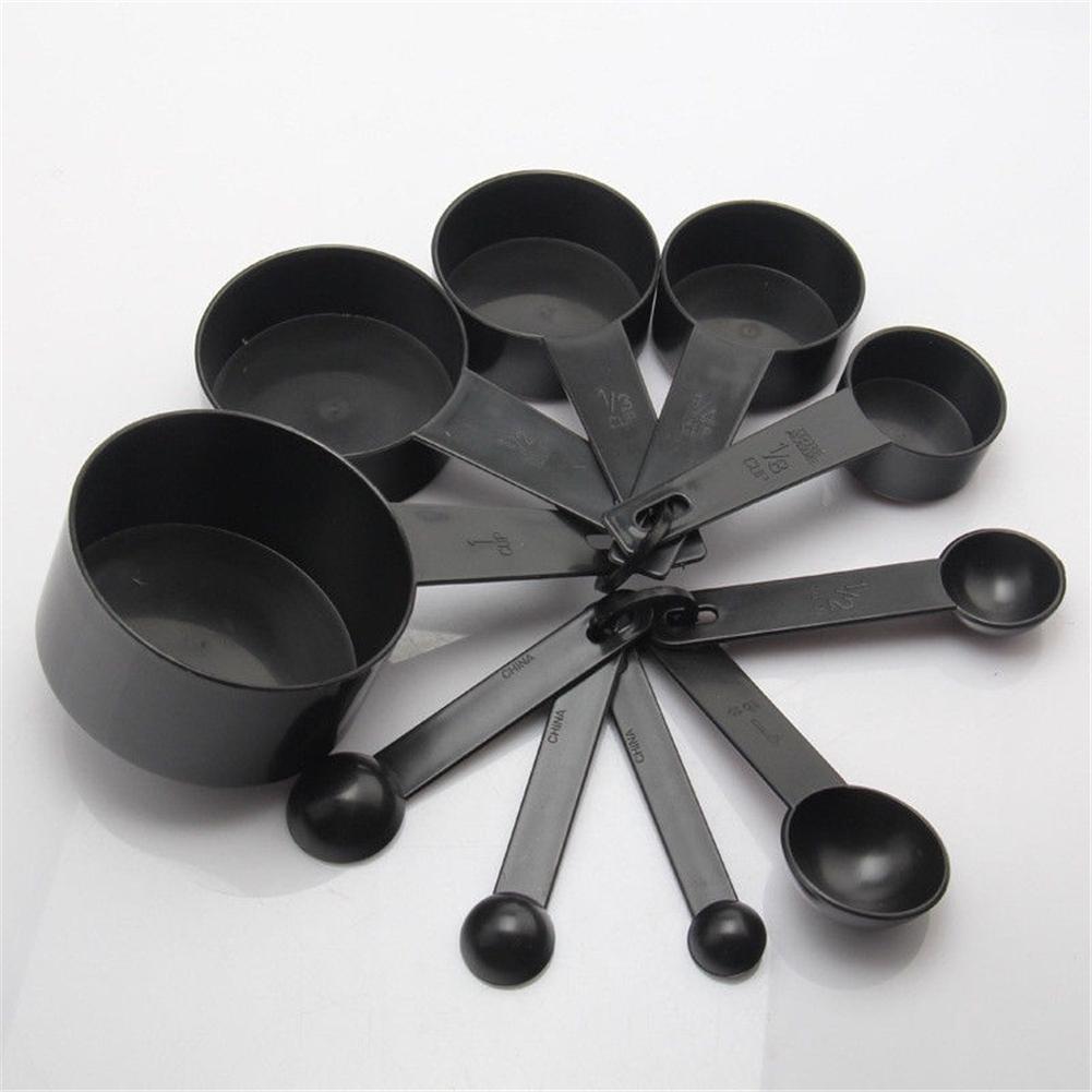 Buy High Quality 10 Pcs Black Plastic Spoon Baking Coffee Measuring