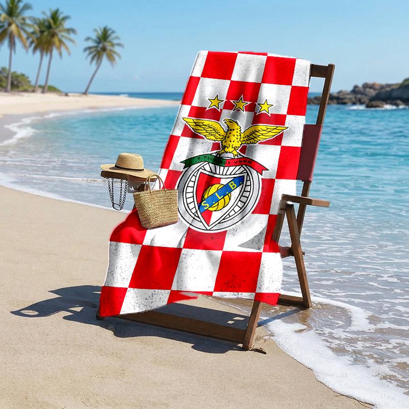 Benfica Fc Fashion Beach Towel: Ideal for Summer Adventures Soft, Absorbent and Quick Drying Suitable for Swimming and Bathing
